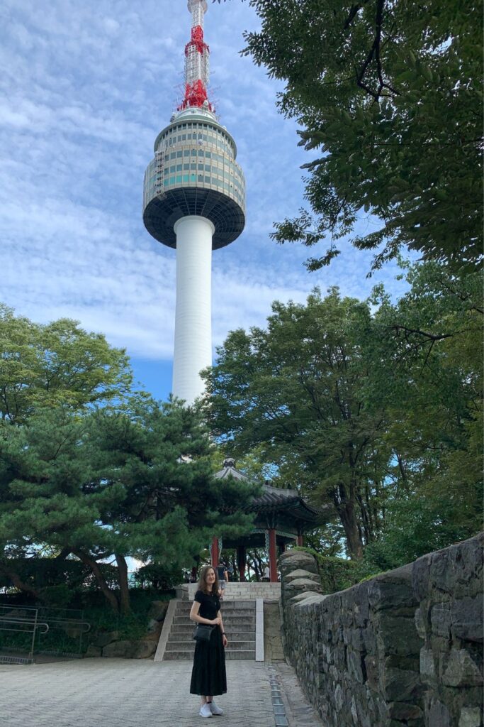 Storm on the Horizon at N Seoul Tower (often called Namsan Tower): An iconic Seoul tourist attraction. Seoul tower is a radio tower with an observation decks, providing 360 degree views of South Koreas capital city.
